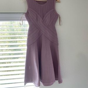Lavender Herve Leger cocktail dress